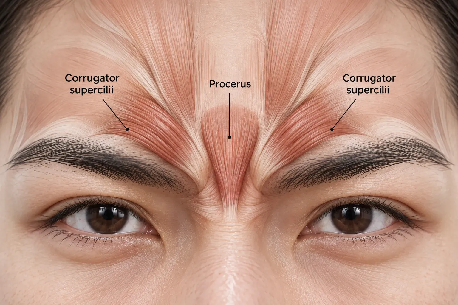 กล้ามเนื้อ Corrugator และ Procerus