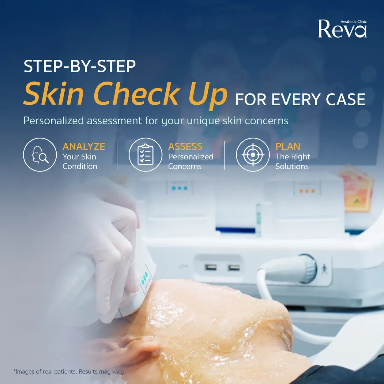 Skin Check Up at Reva Clinic with personalized skin assessment before treatment.