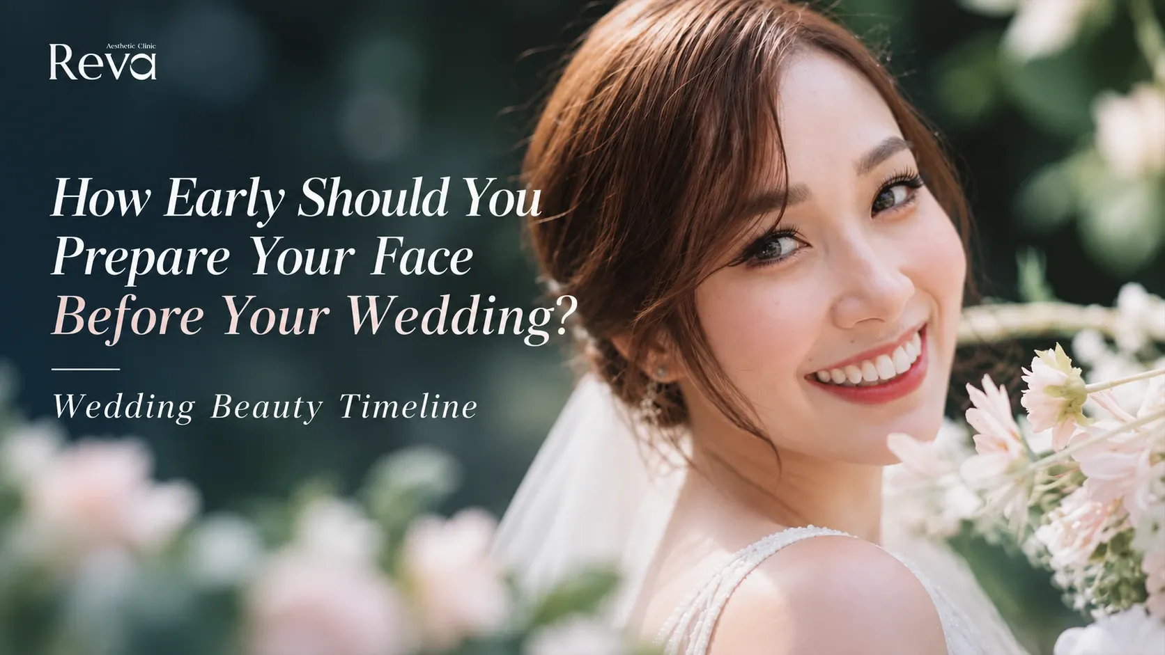 Pre-wedding aesthetic treatment timeline from 6–12 months to the final 7 days before the wedding