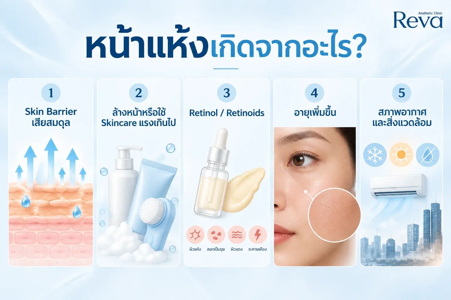 หน้าแห้งเกิดจากอะไร?