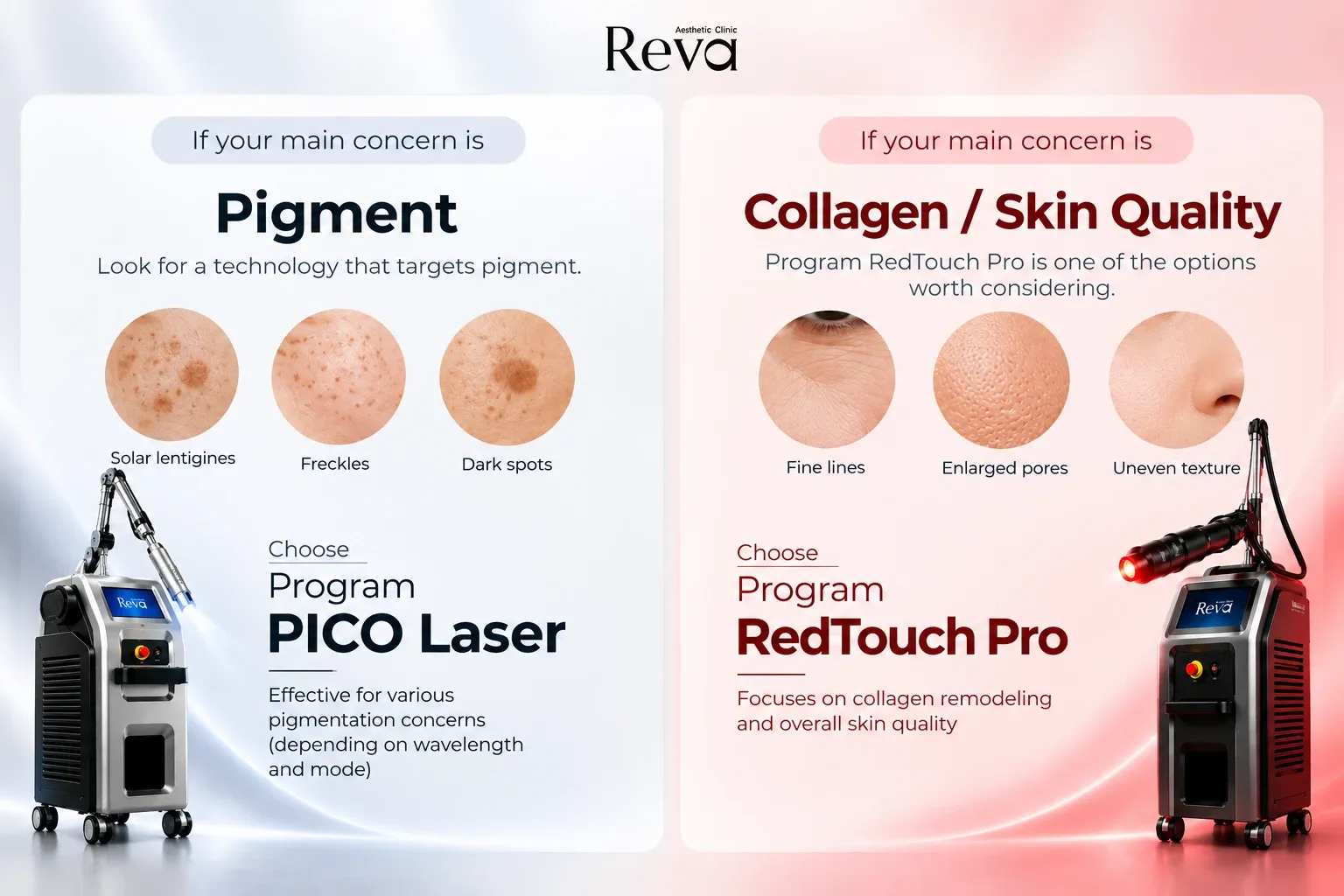 Program RedTouch Pro vs Program Pico Laser เปรียบเทียบการดูแล Collagen Skin Quality และปัญหาเม็ดสี เช่น Solar Lentigines กระ และจุดด่างดำ