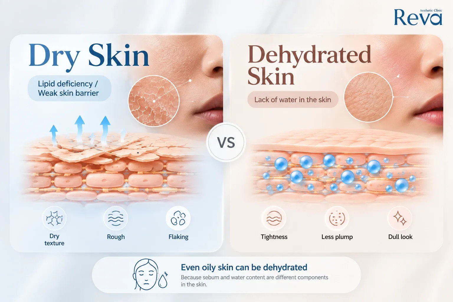 Dry Skin vs Dehydrated Skin